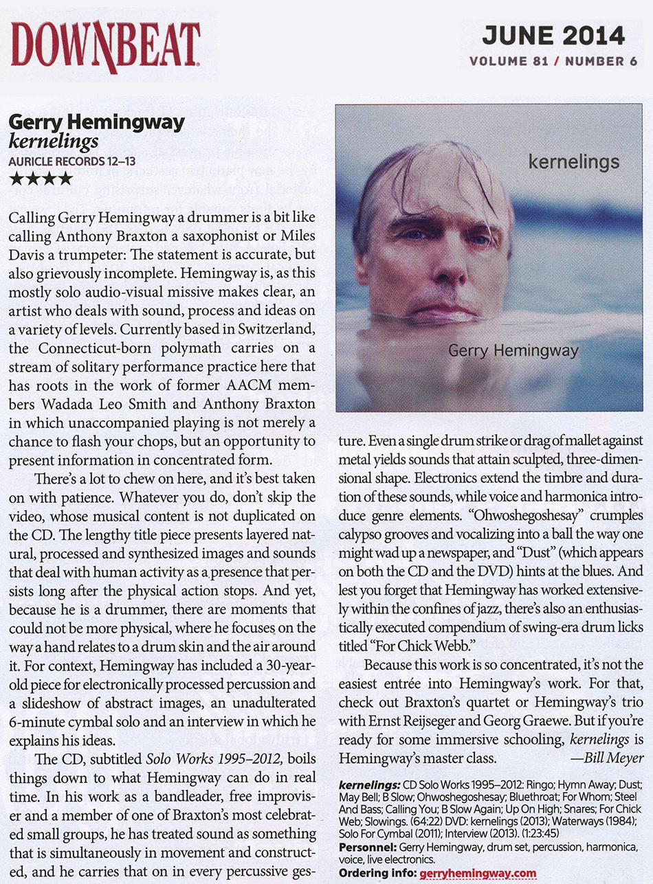 kernelings review in Downbeat